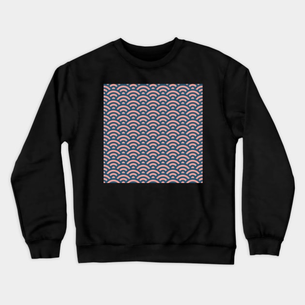 Sunset Seigaiha Crewneck Sweatshirt by diffrances